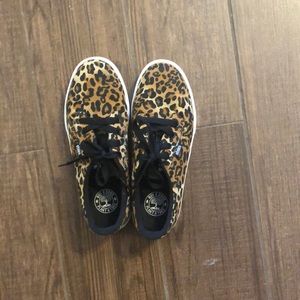 Cheetah leopard print casual tennis shoes